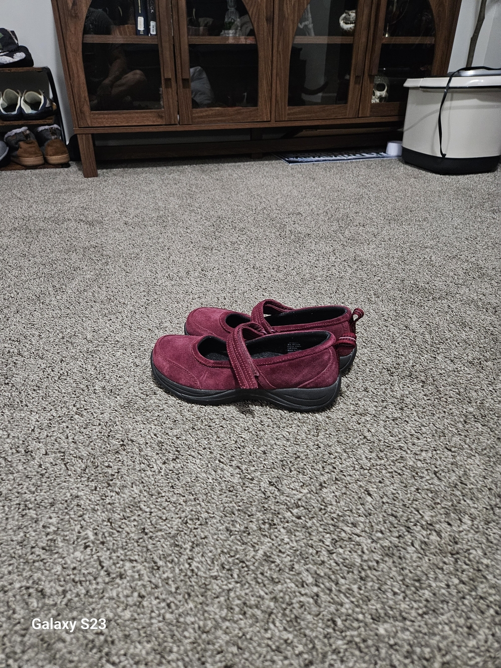 L.L.Bean Comfort Moc Mary Jane Burgundy Suede Shoes Women’s 6.5 Medium